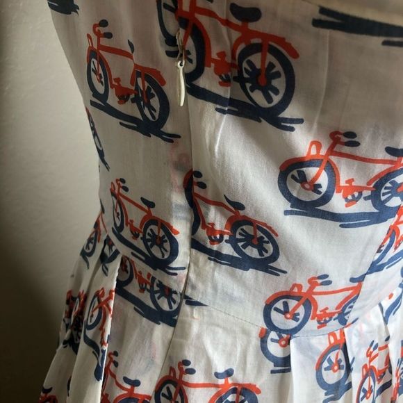 Anthropologie Strapless Dress with Bicycle Print - Picture 8 of 15
